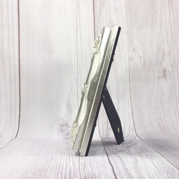 Ornate Silver Picture Frame Engraving Decorative Photo Display Stand Home Décor - Picture 9 of 12